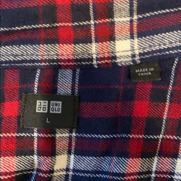Red blue and white flannel - Picture 2 of 3
